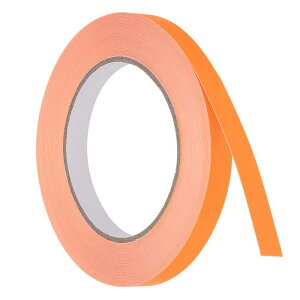 PATIKIL 0.5"×66フィートネオンガファークロステープ 1巻きの蛍光性粘着テープUV黒ライトグロ ーテープ UVパーティー用 オレンジ