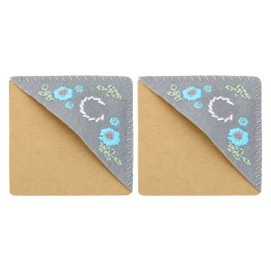 PATIKIL 2個のコーナーブックマーク レターブックマーク パーソナライズされた刺繍ブックマーク かわいいレターブックマーク フラワーフェルトの三角形 読書家 女性 男性 本好きへのギフト