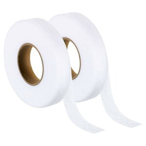 PATIKIL アイロン接着テープ 2 cm x 80ヤード 2ロール 無縫製 ステッチウィ ッチャリー 裾テープ 粘着テープ 衣類 カーテン DIY 接着用 ホワイト