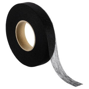 PATIKIL アイロン接着テープ 2 cm x 80ヤード 無縫製 ステッチウィ ッチャリー 裾テープ 粘着テープ 衣類 カーテン DIY 接着用 黒