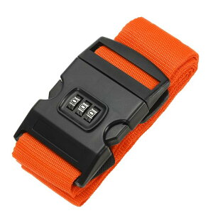 PATIKIL 荷物用ストラップ スーツケース用調節可能な荷物ベルトストラップ 組み合わせロック付き 荷物スーツケース用にTSA承認 オレンジ