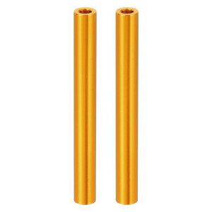 PATIKIL M3アルミスペーサー 2個の金属スペーサーアルミニウム3 mm ID x 5mm OD x 45mm L スレッドスペーサースクリュースタンドオフラウンド RCカー用ドローンマザーボード 金