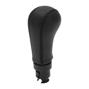 VekAuto Volvoに対応S60 2004-2009用の5速マニュアルギアシフトノブ耐久性のあるプラスチック製フェイクレザー製のブラック自動車用ギアボックススティックシフトレバーノブ