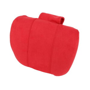 INFINAUTO ネックパッド 車用ネックピロー 腰痛 クッション 運転席 頚椎サポート ヘッドレスト 車用シートヘッドレストピロー 通気性スエード メモリーフォーム レッド 1個 長距離ドライブ 便