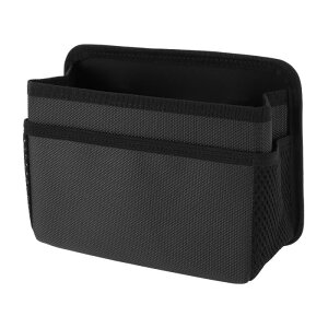 INFINAUTO 車用ゴミ箱 車のドア バックシート 7.5インチ 長さ 2.8インチ 幅 5.5インチ 高さ オートトラッシュビン ファブリック ブラック ハンギング