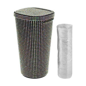 ACROPIX 車用ゴミ箱 ゴミ箱 ラインストーン ポータブル 3.5インチ 長さ 3.5インチ 幅 6.3インチ 高さ アソートカラー ラインストーン プラスチック