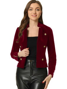 Allegra K �W���P�b�g �I�[�v���t�����g �{�^�������W���P�b�g �x���x�b�g ���B���e�[�W �X�^���h�J���[ ���f�B�[�X ���C�����b�h XS