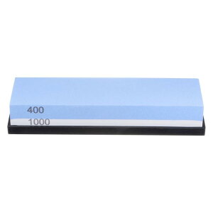 2個セットのナイフ用研ぎ石400/1000グリットナイフ用研ぎ石ラバーベース付き研ぎ石ナイフ用はさみキッチン研ぎ道具用 青/白