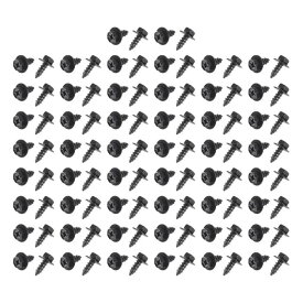 VekAuto 100個のカーフェンダーライナ ースプラッシュシールドバンパーカバースクリューキットトヨタに対応カムリ2018-2018用耐久性のあるメタルブラック