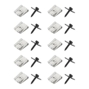 VekAuto 10 Kits Car fen-der Liner Splash Shield Bumper Cover sc-rew Compatible for �����Z�f�X�x���c�ɑΉ� 500 SEC 1993, Durable Metal ���� License Bracket sc-rew Bolt
