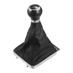 Partuto 5速マニュアルギアシフトノブ付きダストカバー-車のギアボックススティックシフターレバーノブ - Passat B6 2006-2010用 プラスチック製