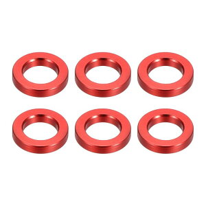 PATIKIL M6�A���~�X�y�[�T�[ 6�� �����X�y�[�T�[�A���~�j�E��6.2mm ID x 10mm OD x 2mm L �A���~�X�y�[�T�[�X�N�����[�X�^���h�I�t���E���h 1/4�܂���M6�X�N�����[�{���g�p �ԐF