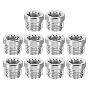 PATIKIL 9/16-18UN FxM10x12mm �˂��k���i�b�g 10 �� �I�X - ���X�˂��A�_�v�^ �v���e�N�^�[�t���A�����v �O�[�X�l�b�N�p�p�C�v�p�背�f���[�T�[ �V���o�[�g�[��