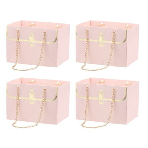 PATIKIL 15x10x10.5 cm �t�����[�y�[�p�[�M�t�g�o�b�O 4�� �{�b�N�X���[ �ԉ��p�i �u�[�P �n���h�o�b�O �M�t�g���b�s���O�y�[�p�[�����`�F�[��8�{�t�� ������ �a�����p�[�e�B�[�p �s���N