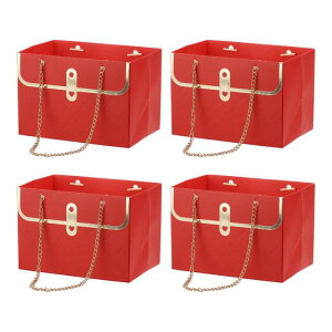 PATIKIL 15x10x10.5 cm �t�����[�y�[�p�[�M�t�g�o�b�O 4�� �{�b�N�X���[ �ԉ��p�i �u�[�P �n���h�o�b�O �M�t�g���b�s���O�y�[�p�[�����`�F�[��8�{�t�� ������ �a�����p�[�e�B�[�p ���b�h