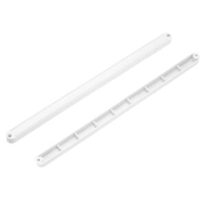 PATIKIL 9" 引き出しスライド 8個 プラスチックガイドレール キャビネット/引き出し/ベッドサイド/テーブル/ワードローブ用 サイドマウントレール 19/32"(15mm)溝付き ホワイト