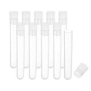 PATIKIL 3" 長さ プラスチック製 縫い針収納ホルダー 10個入り ポータブルなマッ ト刺繍針ピン歯楊枝収納チューブケース クラフトニット用 ホワイト