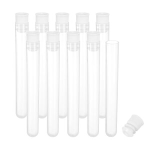 PATIKIL 4" 長さ プラスチック製 縫い針収納ホルダー 10個入り ポータブルなマッ トな刺繍針ピン 爪楊枝収納チューブケース クラフトニット用 ホワイト