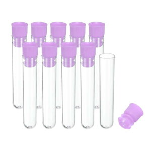 PATIKIL 2.4" 長さ プラスチック製 針収納ホルダー 10個入り 携帯用刺繍針ピン楊枝収納チューブケース クラフトニット用 パープル色