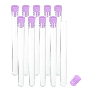 PATIKIL 6" 長さ プラスチック製 縫い針収納ホルダー 10個入り 携帯用刺繍針ピン歯楊枝収納チューブケース クラフトニット用 パープル色