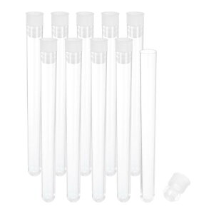 PATIKIL 6" 長さ プラスチック製 縫い針収納ホルダー 10個入り 携帯用刺繍針ピン歯楊枝収納チューブケース クラフトニット用 ホワイト