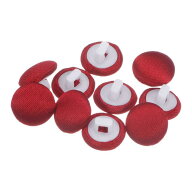 くるみボタン ダークレッド 10個 ベロアボタン 直径10mm 高さ6.5mm 布ボタン プラスチックシャンク 円形…