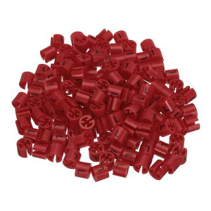 160個の洋服ハンガーマーカー Lサイズタグ 3.5mmロッドの衣類サイズハンガークリップに適合 衣類ハンガー用衣類カラーコーディングラベル レッド