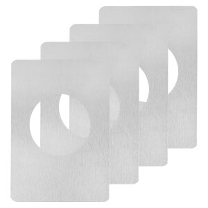 4�Z�b�g 130x90mm / 5.12"x3.54" �h�A�m�u�⋭�v���[�g �X�e�����X�X�`�[�����h�A�z�[���J�o�[���b�N�C���v���[�g �h�A�m�u�Œ�p���n �V���o�[