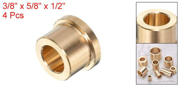 スリーブベアリング 2個 JDBタイプオイルフリー自己潤滑グラファイト銅ブッシング、内径30mm、外径34mm、ベアリングストレート
