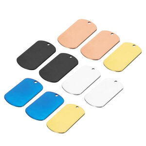 �󔒃h�b�O�^�O �X�e�����X�| �����` �~�b�N�X�J���[�^�O DIY�����N���t�g �y �b�g�h�b�O�^�O�p 45 mm x 26 mm 10��