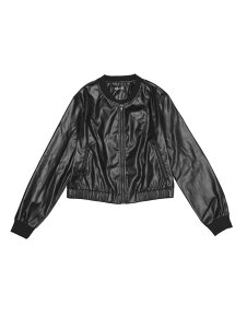 Allegra K ���f�B�[�X ���g�o�C�N �W�b�v�A�b�v PU �N���b�v�h�R�[�g�p �t�F�C�N���U�[ �{���o�[�W���P�b�g �u���b�N L