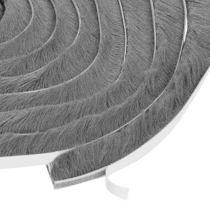 自己接着ブ ラシシールウェザーストリップ ドアブ ラシストリップ 引き違いサッシドア窓ワードローブシール用 23 mm x 9 mm x 15 M グレー