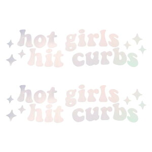 PATIKIL 7.99�C���`×2.56�C���` Hot Girls Hit Curbs �r�j�[���f�J�[�� 2���Z�b�g ���A�r���[�~���[�p�X�e�b�J�[ ���� �m�[�g�p�\�R�� �� �o���p�[ ���K���X�p ���C���{�[�J���[
