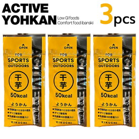 ACTIVE YOHKAN(アクティブようかん) 干芋 3本 マラソン 補給食 トレラン スポーツようかん ランニング 登山 ロードバイク エネルギー オリゴ糖 羊羹 バー ようかん