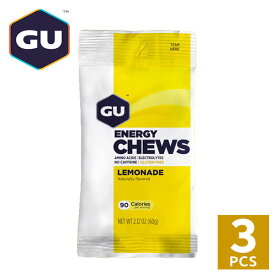 GU Energy グーエナジー ENERGY CHEWS エナジーチュー レモネード 3個 【グミ グミサプリ ぐみ 詰め合わせ 登山 マラソン ランニング トレイルランニング トライアスロン 行動食 補給食 エネルギー】