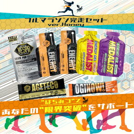 【送料無料】フルマラソン完走セットver.Honey マラソン 補給食 トレラン 行動食 エネルギーゼリー ランニング 初心者 エネルギー補給 メダリスト ハニーアクション ベスパ スポーツ 捕食 ロードバイク