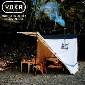 YOKA ヨカ CABIN(本体のみ) アイボリー色 ベイカーテントのスタイルと、パップテントの構造をかけ合わせた、居住性の高いテント キャンプ用品 アウトドア用品 2人用 3人用 4人用 キャビン BBQ 焚き火 焚火 無骨 ソロキャンプ ブッシュクラフト 登山 ハイキング フェス