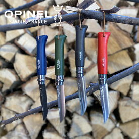 OPINEL オピネル ステンレススチール#8 革紐付き Colorama ステンレスナイフ 折りたたみナイフ コンパクト ソロキャンプ アウトドアナイフ 折り畳みナイフ サバイバルナイフ 焚き火 焚火 BBQ 魚釣り 登山 ハイキング ソロ キャンプ 道具 ブッシュクラフト アウトドアギア