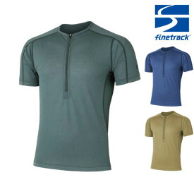 finetrack ファイントラック ラミースピンエア ジップT FMM0254 メンズ ベースレイヤー 半袖Tシャツ トレイルランニング トレラン ランニング マラソン トレッキング クライミング 登山 自転車 アウトドア 男性