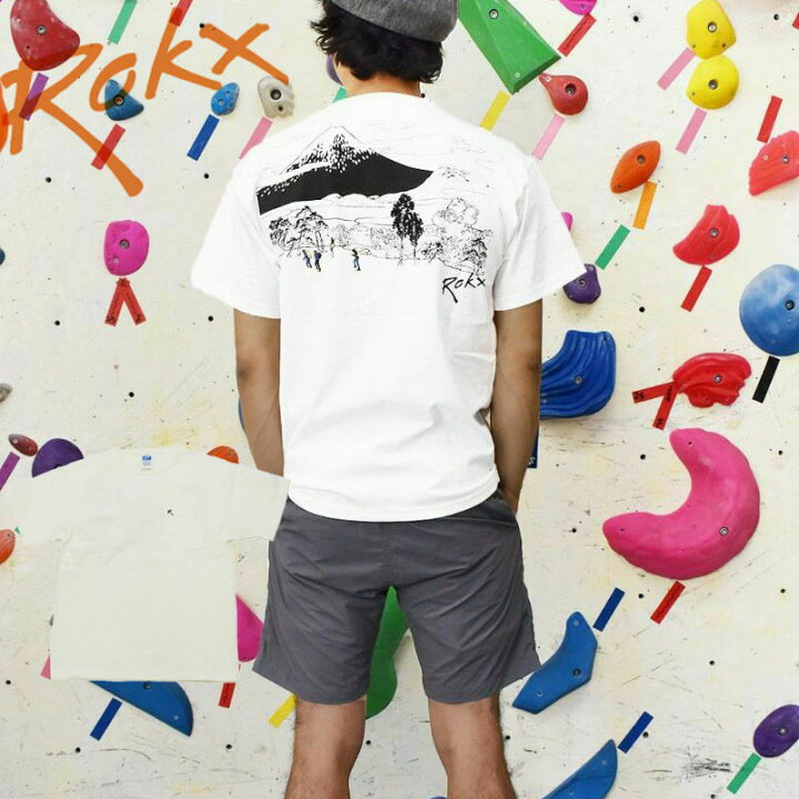 楽天市場 Rokx ロックス メンズ Ukiyoe Fuji Tee ウキヨエ フジ Tシャツ Rxms 半袖 カットソー 登山 キャンプ用品 ソロキャンプ アウトドアファッション カジュアルウェア アメカジ ブランド おしゃれ 山登り ハイキング クライミング ボルダリング q ブッシュ