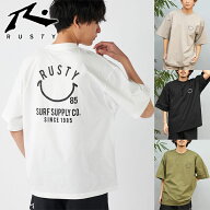 RUSTY ラスティ メンズ ラッシュガード ニコちゃん 半袖 UV Tシャツ 914473 水着 大きいサイズ 夏用 海水…