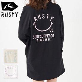 Rusty ラスティー レディース ラッシュガード サーフTシャツ 半袖 923462 水着 大きいサイズ 夏用 海水浴 UVカット 紫外線対策 日焼け防止 おしゃれ 水陸両用 ゆったり 体型カバー 水泳 スイミング プール スポーツ アウトドア サマーセール SALE