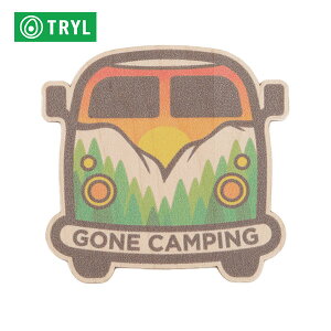 TRYL WOOD STICKER(EbhXebJ[) Gone Camping ؍ނgpRfނ̃XebJ[ ygCjO WMO AEghA ubVNtg XebJ[ V[ ObYz