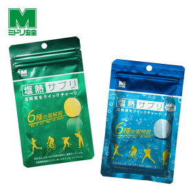 ミドリ安全 塩熱サプリ 1袋(24粒) 【トレイルランニング トレラン ランニング マラソン 補給食 熱中症対策 暑さ対策 塩分チャージ 行動食】 スポーツ 捕食 エネルギー補給 ロードバイク
