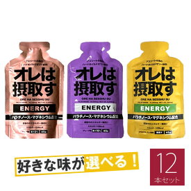 オレは摂取す 選べる3味12本 ENERGY エネルギー(グレープ味/ピーチ味/はちみつレモン風味) 補給食 行動食 トレラン マラソン エネルギージェル エネルギーゼリー ランニング 初心者 エネルギー補給 スポーツ 捕食 ロードバイク