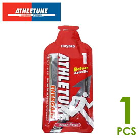 ATHLETUNE(アスリチューン) ENERGAIN(エナゲイン) ピーチ味 1個(45g) さらっと飲める「持続型」エナジージェル トレイルランニング 補給食、行動食、エネルギー補給 マラソン