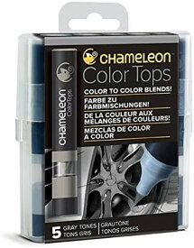 カメレオンペン カラートップ 色のブレンド 5本セット 正規品 グレートーン