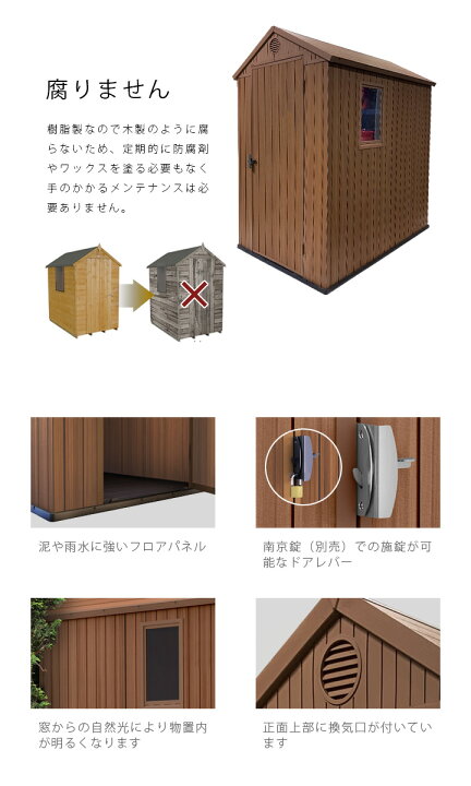 楽天市場】物置 おしゃれ 屋外 「ケター （KETER） ダーウィン 