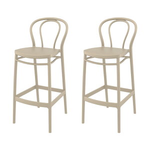 【ガーデンチェア】【スタンドバー】【雨ざらしOK】「SE VICTOR Bar エスイー ヴィクター バーチェア SH75cm 2脚セット」