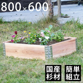 【木製プランター】 【砂場】 【花壇】 「a+ design ガーデンボックス800×600 ナチュラル」